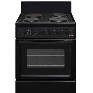 Univa U106B 4 Plate Front Control Stove (600mm)(Black) U106B