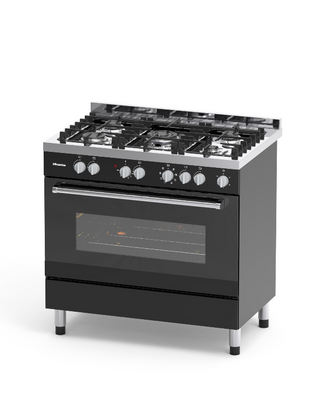 Hisense 90cm Gas Stove Electronic Oven Black