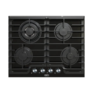 Defy Gas 4 Burner Hob Glass Fullcast Iron 65cm DHG614