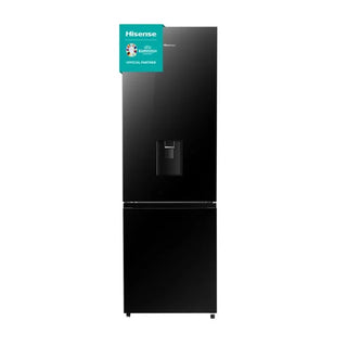 Hisense 347L Black Mirror Combi Fridge/Freezer with Water Dispenser Black  H450BMIB-WD