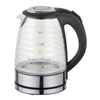 Sunbeam - 1.7 Litre Ribbed Glass Kettle - Black  SGRK-017