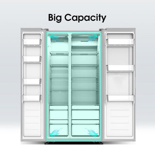 Hisense 516L Side by Side Fridge Inox
