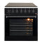 U336CBF Univa Black Multi function under counter oven and Ceran Hob