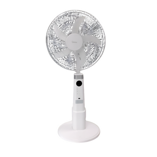 Midea Battery Rechargeable Stand Fan – White - FS45-23MRD
