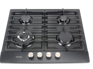 Totai 4 Burner Black Enamel Gas Hob (03/TS4BNR-B)