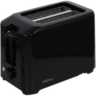 750W Ottimo Black Adjustable Temperature 2 Slice Toaster