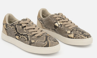 Snakeskin Lace-up Sneakers (Size 7)