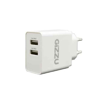 Gizzu Wall Charger Dual USB Port White GWC2U34W