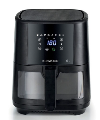 Kenwood - 6Litre Basket Air Fryer + Grill with Window - HFG60.000BK