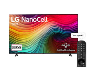 LG  75" NanoCell NANO80 4K Smart TV AI Magic remote HDR10  webOS24 2024  75NANO80T6A.AFAB