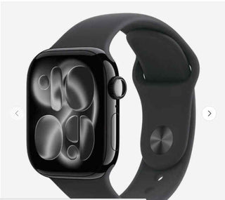 Apple Watch Series 11 GPS + Cellular 46mm Jet Black Aluminum Case with Black Sport Band – M\L