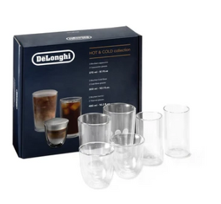 Delonghi - Hot & Cold Coffee Glasses Collection Set of 6 - DLSC326