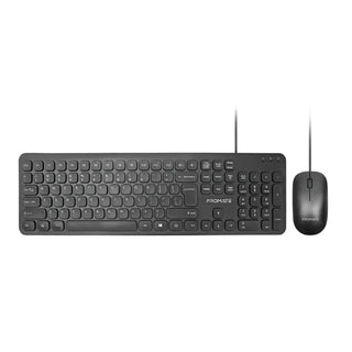 Promate Quiet Keys Wired Keyboard and Mouse