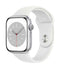 Apple Watch Series 8 GPS 45mm Silver Aluminium Case with White SB