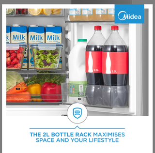 Midea 169L Bottom Freezer Fridge – Silver
