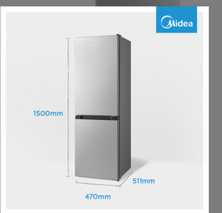 Midea 169L Bottom Freezer Fridge – Silver