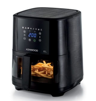 Kenwood - 6Litre Basket Air Fryer + Grill with Window - HFG60.000BK
