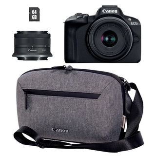 Canon EOS R50 + 18-45mm + Bag + SD Card Mirrorless Camera Kit