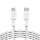 Belkin BoostCharge 1m Braided USB-C to USB-C Cable - White CAB004BT1MWH
