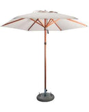 Cape Umbrellas Tokai Patio 2.6m Wooden Classic Line Umbrella (Ecru) (Hexagonal)