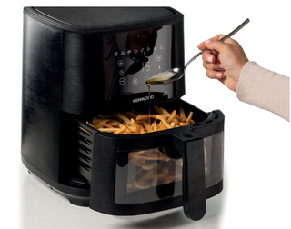 Kenwood - 6Litre Basket Air Fryer + Grill with Window - HFG60.000BK