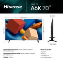 Hisense 70'' Black UHD LED 4K Smart TV - 70A6K