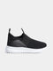 Younger Boys Black Synthetic Sock Sneaker