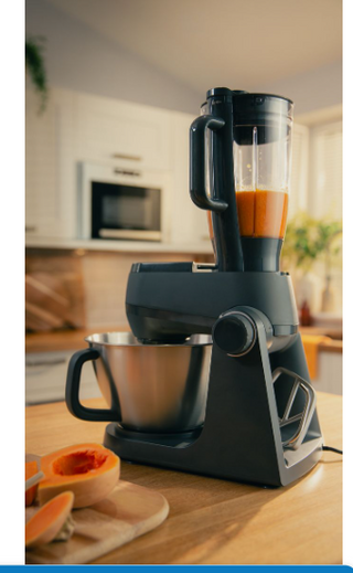 Kenwood Multi Tasker Stand Mixer + Food Pro & Blender 1000W - KHC30.050GY