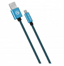 Amplify Linked series Micro USB braided cable - 2meter - black/blue AMP-20003-BKBL