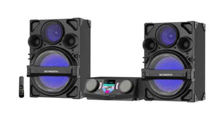 SKYWORTH 2.0ch speaker, Bluetooth 5.0, USB, SD, MIC, RCA, Optical, AUX Input, FM, Lighting, 1200W