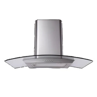 Univa 90cm Wall Mounted Curved Glass Chimney Cookerhood U900SCG