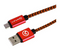 Amplify Linked series Micro USB braided cable - 2 meter - black/red AMP-20003-BKRD