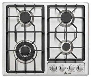 Zero 4 Burner Stainless Steel Top Gas Hob