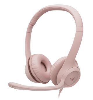 Logitech® HEADSET H390 USB Computer Headset ROSE  USB - N/A 981-001281