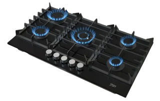 Univa 5 Burner Gas On Glass Hob Black UGH950G