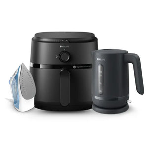 Philips Essentials Collection 1000 Series Iron DST1030/20, Kettle-HD9314/90+ NA130 Airfryer