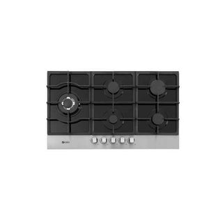 Zero 5 Burner Black Glass & Stainless-Steel Top Gas Hob