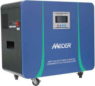 SOL-I-BB-M2L | Mecer 2kVa – 2kW 25.6V 100Ah (2.56kWh) Lithium Battery 820W MPPT Mobile Trolley Inverter,