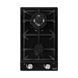 Univa 2 Burner Gas Hob Black UGH02B