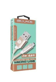 Bounce Cord series Micro USB cable braided 2meter - champagne gold  BO-20008-GD