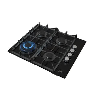 Univa 4 Burner Gas On Glass Hob Black UGH640G