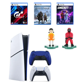 PS5 Slim Disc + 2 CG + DS5 + Gran Turismo 7, GOW: Ragnarok & Cricket26