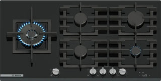 Bosch 90cm Black Series 8 Gas Hob Tempered Glass - PRS9A6H40Z