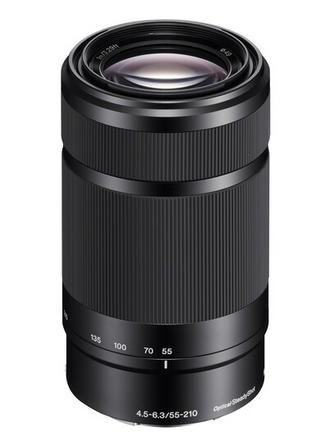 Sony E 55-210mm f/4.5-6.3 OSS Lens - Black  SEL55210