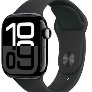 Apple Watch Series 10 GPS Aluminium Case (42mm) with Sport Band - S/M - Jet Black - S/M MWWA3QA/A