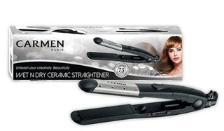 Carmen Wet 'n Dry Black Straightener SEL-1237