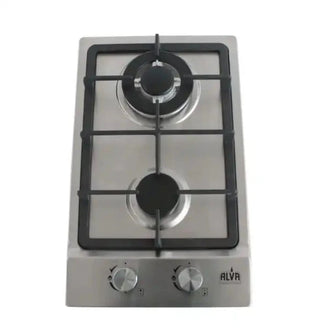 30cm 2 Burner Gas Hob - Stainless Steel