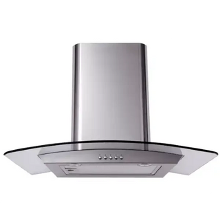 Univa 600mm Chimney Curved Glass Cookerhood Stainless steel U600SCG