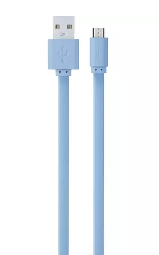 Volkano Micro USB Cable Slim Series - Light Blue CAB343-BBL