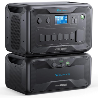 BLUETTI Portable Power Station 3072Wh Solar Generator AC300 And B300